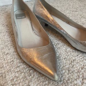 Dolce Vita Silver kitten heels